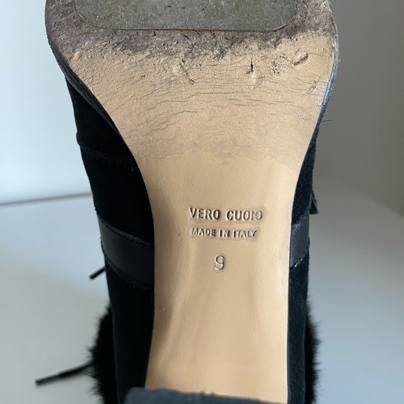 Aquatalia Grandly Suede-Rabbit Fur Lace-Up Boot Black - Picture 14 of 16